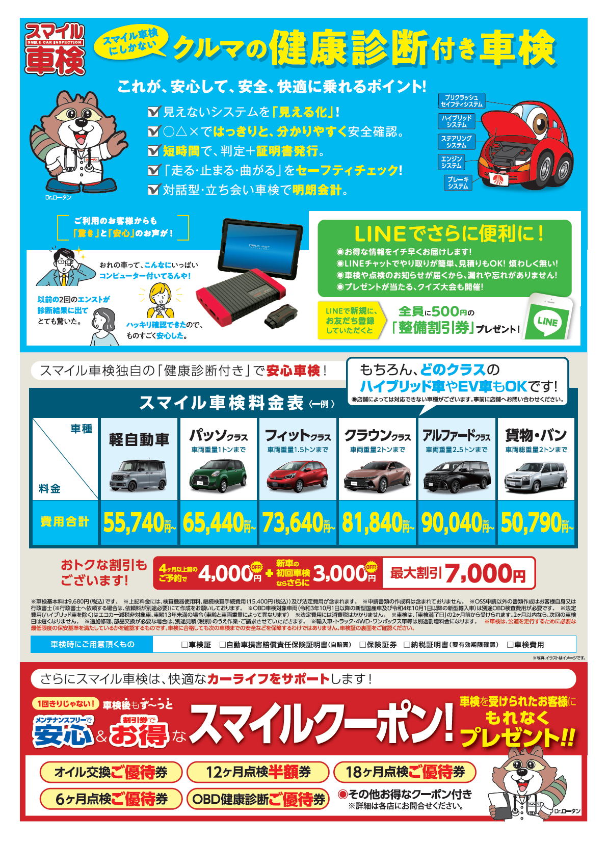 スマイル車検コンピューター診断　大阪の車検に安心安全をお届けするスマイル車検